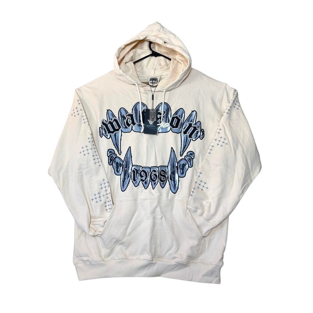 NWT - SZ XL - Watson Luxe - Dog Bite Hoodie - Beige/Gray